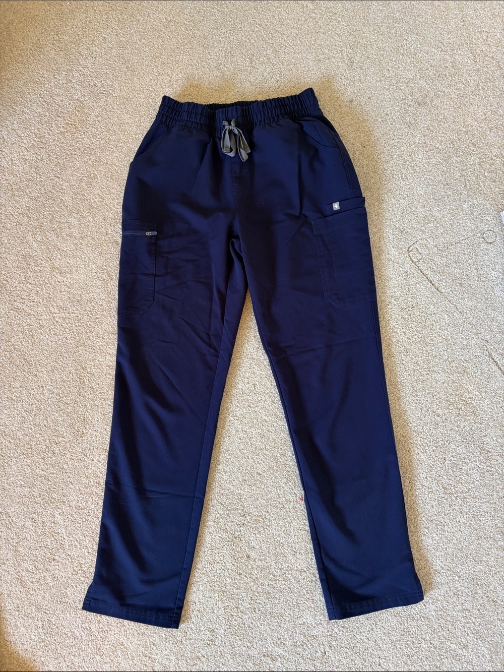 Women’s Small Figs -  Navy Drawstring Utility Scrubs
